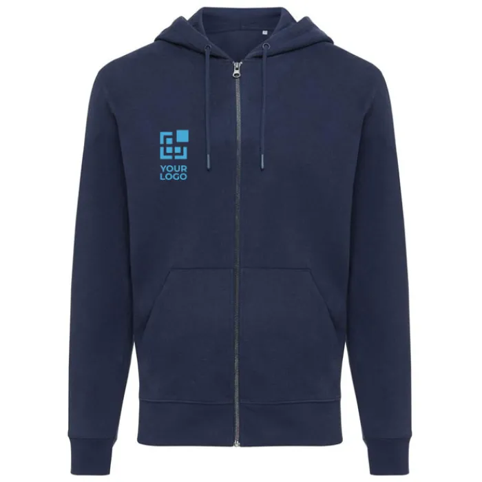 Gift Campaign Felpa con zip slim fit in cotone ecologico da 340 g/m2 Iqoniq> Felpe Personalizzate