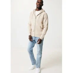 Gift Campaign Felpa con zip slim fit in cotone ecologico da 340 g/m2 Iqoniq><noscript><img width=