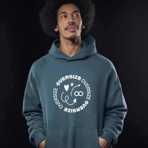Gift Campaign Felpa oversize unisex ecologica con cappuccio da 350 g/m2 B&C> Felpe Personalizzate