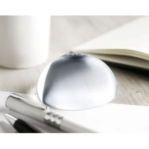 Gift Campaign Fermacate pubblicitario semisferico in cristallo con scatola Bubble> Gadget Per L'Ufficio