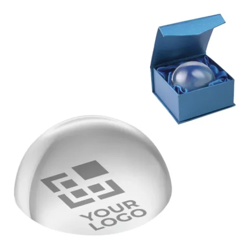 Gift Campaign Fermacate pubblicitario semisferico in cristallo con scatola Bubble> Gadget Per L'Ufficio