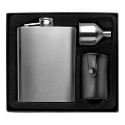 Gift Campaign Fiaschetta da 220 ml con 4 bicchierini da shot da 30 ml ed imbuto> Altri Utensili Da Cucina
