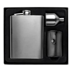 Gift Campaign Fiaschetta da 220 ml con 4 bicchierini da shot da 30 ml ed imbuto> Altri Utensili Da Cucina