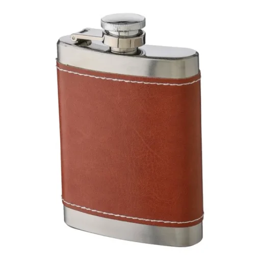 Gift Campaign Fiaschetta in acciaio inox con custodia in pelle 100 ml> Altri Utensili Da Cucina