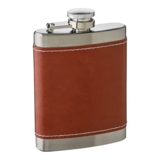 Gift Campaign Fiaschetta in acciaio inox con custodia in pelle 100 ml> Altri Utensili Da Cucina