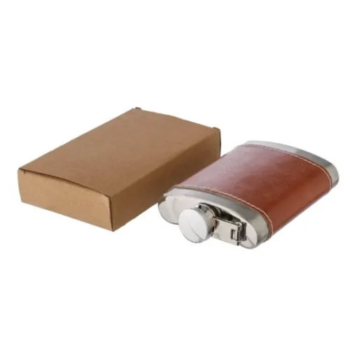 Gift Campaign Fiaschetta in acciaio inox con custodia in pelle 100 ml> Altri Utensili Da Cucina