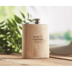 Gift Campaign Fiaschetta in metallo con finitura in bambù da 175 ml Bamboo></noscript> Altri Utensili Da Cucina