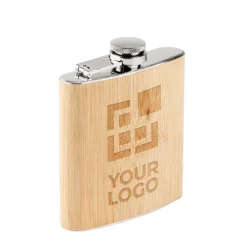 Gift Campaign Fiaschetta in metallo con finitura in bambù da 175 ml Bamboo></noscript> Altri Utensili Da Cucina