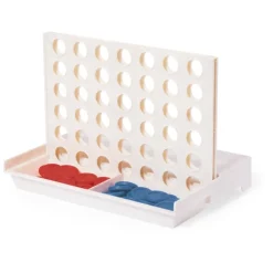 Gift Campaign Forza quattro realizzato in paglia di grano con 42 pedine blu e rosse> Giochi E Passatempo