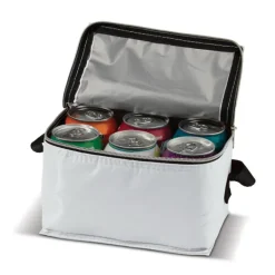 Gift Campaign Frigorifero in poliestere 420D per 6 lattine con piccolo manico nero></noscript> Borse Termiche