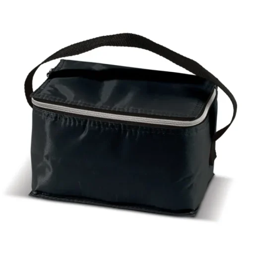 Gift Campaign Frigorifero in poliestere 420D per 6 lattine con piccolo manico nero> Borse Termiche