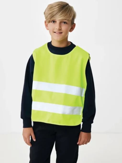 Gift Campaign Gilet ad alta visibilità personalizzati riflettenti per bambini taglia S in RPET> Gilet Alta Visibilità