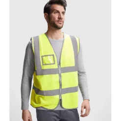 Gift Campaign Gilet ad alta visibilità tasca e cerniera in poliestere Roly Polux> Gilet Alta Visibilità
