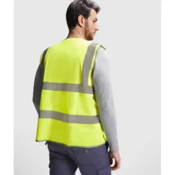 Gift Campaign Gilet ad alta visibilità tasca e cerniera in poliestere Roly Polux> Gilet Alta Visibilità