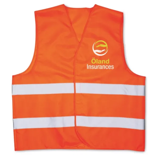 Gift Campaign Gilet catarifrangente personalizzato in poliestere con 2 strisce riflettenti> Gadget Per Auto|Gilet Alta Visibilità