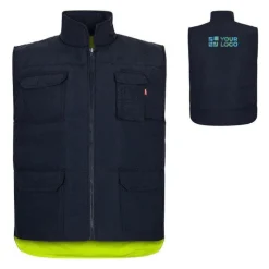 Gift Campaign Gilet da lavoro imbottito e reversibile in poliestere 220 g/m2 Velilla></noscript> Smanicati