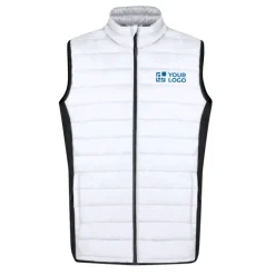 Gift Campaign Gilet imbottito in soft shell e poliestere con fianco e dettagli neri></noscript> Smanicati