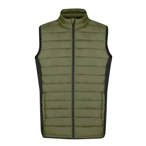 Gift Campaign Gilet imbottito in soft shell e poliestere con fianco e dettagli neri> Smanicati