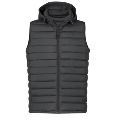 Gift Campaign Gilet in 100% rPET resistente all'acqua con cappuccio regolabile> Smanicati