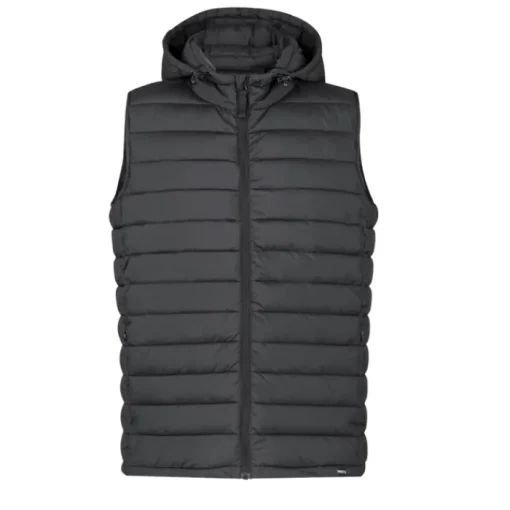 Gift Campaign Gilet in 100% rPET resistente all'acqua con cappuccio regolabile> Smanicati