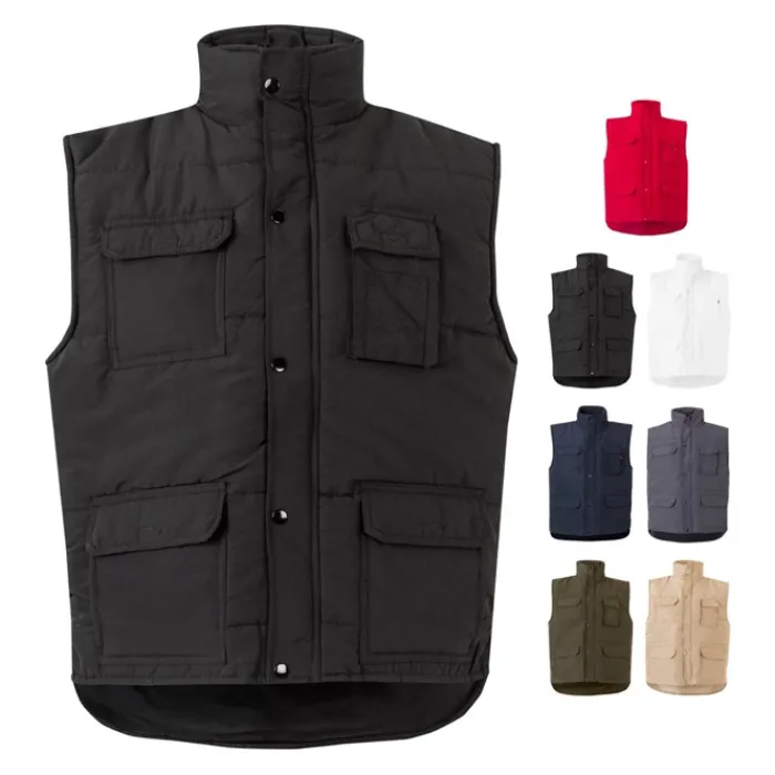 Gift Campaign Gilet multitasche imbottito in poliestere 220 g/m2 Velilla> Smanicati