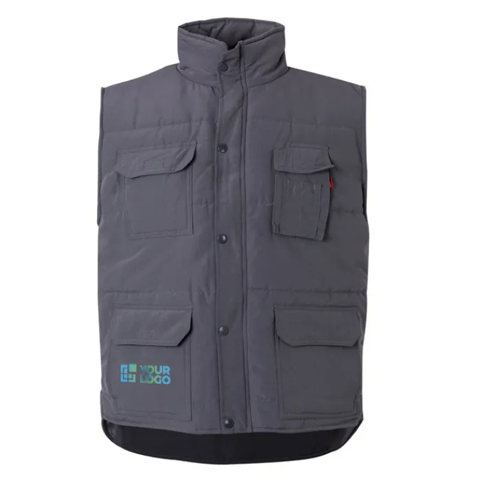 Gift Campaign Gilet multitasche imbottito in poliestere 220 g/m2 Velilla> Smanicati