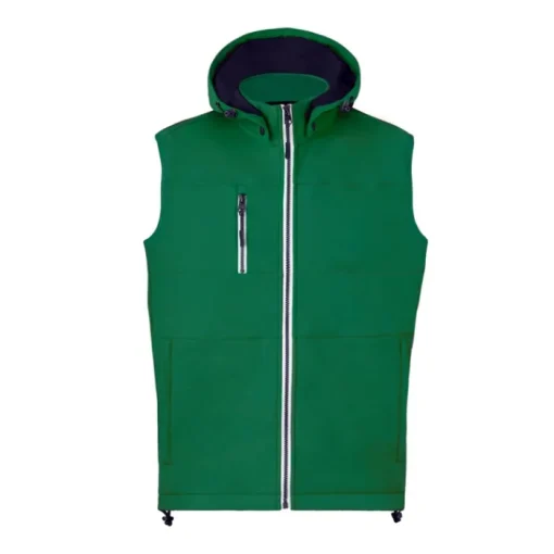 Gift Campaign Gilet soft shell con cappuccio e interno in micropile 300 g/m2> Smanicati