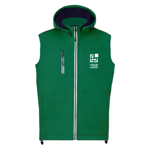 Gift Campaign Gilet soft shell con cappuccio e interno in micropile 300 g/m2> Smanicati