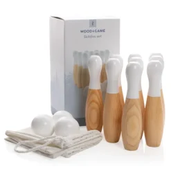 Gift Campaign Gioco bowling in legno in sacchetto con coulisse con logo Bowling></noscript> Giochi E Passatempo