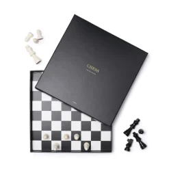 Gift Campaign Gioco degli scacchi design elegante in scatola personalizzabile nera> Giochi E Passatempo