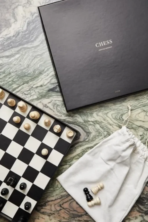 Gift Campaign Gioco degli scacchi design elegante in scatola personalizzabile nera> Giochi E Passatempo