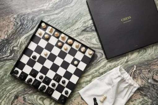 Gift Campaign Gioco degli scacchi design elegante in scatola personalizzabile nera> Giochi E Passatempo