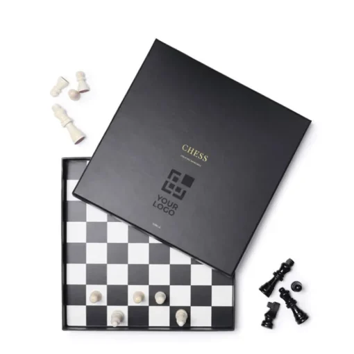 Gift Campaign Gioco degli scacchi design elegante in scatola personalizzabile nera> Giochi E Passatempo
