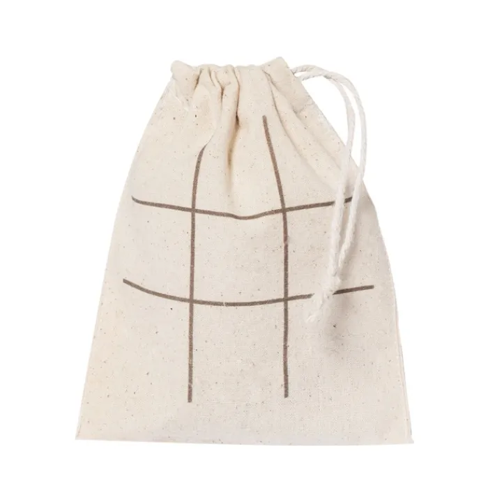 Gift Campaign Gioco del tris con pedine natalizie in sughero in sacchetto di cotone> Gadget Natalizi