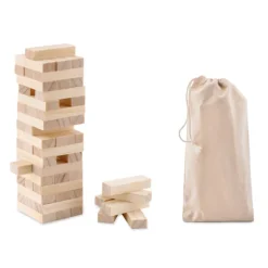 Gift Campaign Gioco della torre con 54 blocchetti in sacchetto cotone con logo Tower> Giochi E Passatempo