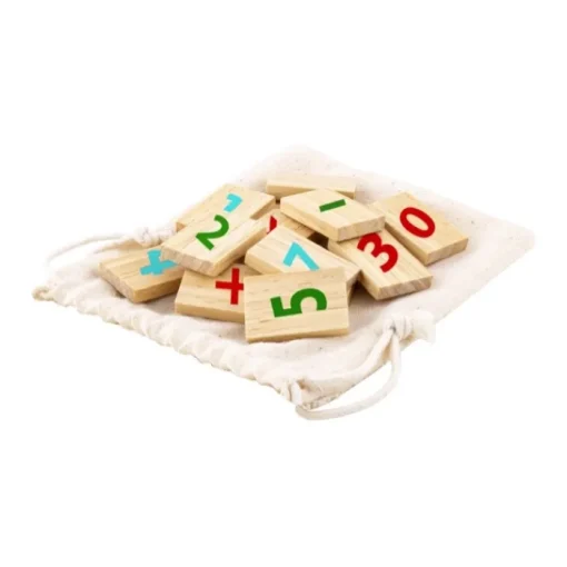Gift Campaign Gioco educativo con numeri in legno in sacchetto di cotone Numbers> Regali Per Bambini|Giochi E Passatempo