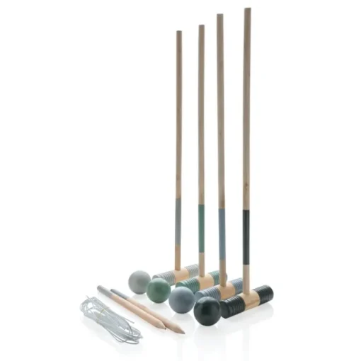 Gift Campaign Gioco in legno 4 persone in sacchetto cotone con logo Croquet Wooden> Giochi E Passatempo