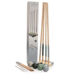 Gift Campaign Gioco in legno 4 persone in sacchetto cotone con logo Croquet Wooden></noscript> Giochi E Passatempo