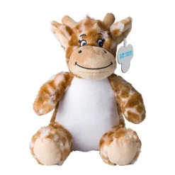 Gift Campaign Giraffa di peluche con occhi ricamati ed etichetta personalizzabile></noscript> Peluche