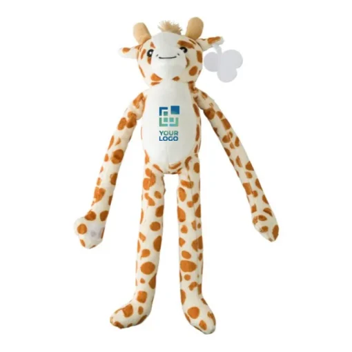 Gift Campaign Giraffa di peluche con velcro sulle zampe ed etichetta personalizzabile> Peluche