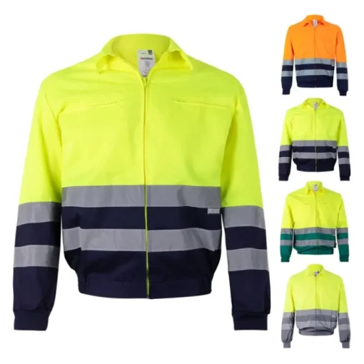 Gift Campaign Giubbino da lavoro bicolore con bande riflettenti 210 g/m2 Velilla> Giubbotti
