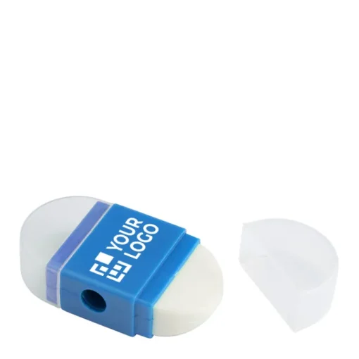 Gift Campaign Gomma da cancellare con temperino promozionale in colori assortiti> Gadget Per La Scuola|Gadget Per L'Ufficio