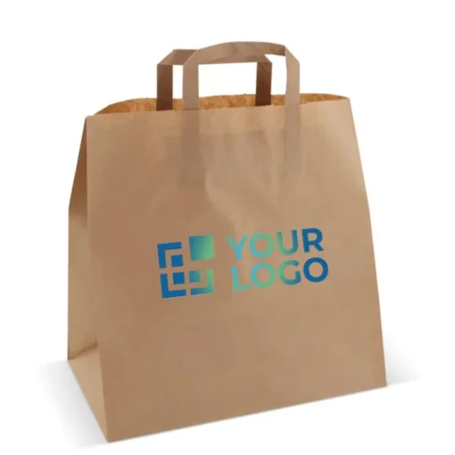 Gift Campaign Grande busta di carta kraft FSC da 70g/m2 con manici in carta> Buste Di Carta