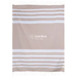 Gift Campaign Grande pareo in cotone riciclato con frange bianche 145 g/m2></noscript> Teli Mare|Asciugamani Personalizzati