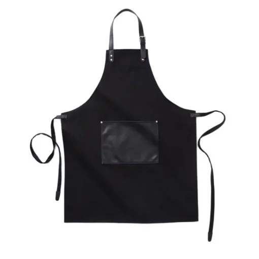 Gift Campaign Grembiule con logo in cotone con dettagli in pelle vegana Vegan> Grembiuli Personalizzati