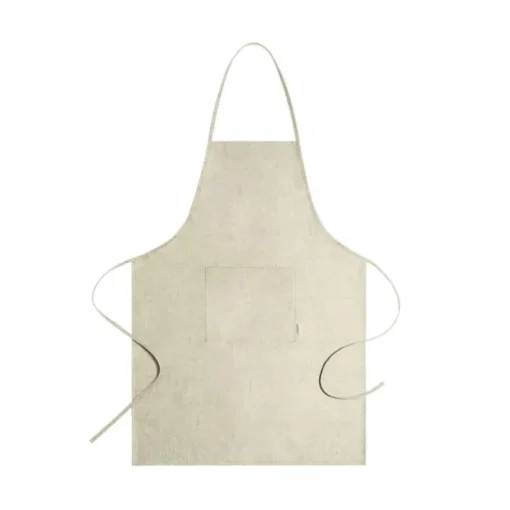 Gift Campaign Grembiule con logo tessuto di canapa 200 g/m2 con tasca frontale EcoHemp> Grembiuli Personalizzati