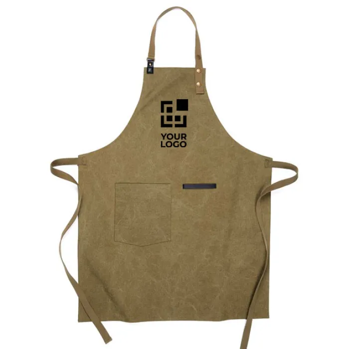 Gift Campaign Grembiule in cotone riciclato e poliestere con tasca frontale Ecochic> Gadget Ecologici|Grembiuli Personalizzati