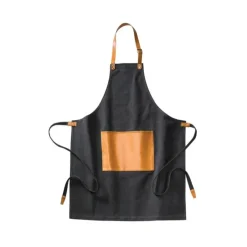 Gift Campaign Grembiule in tela stonewashed con dettagli in pelle vegana Rustic> Grembiuli Personalizzati