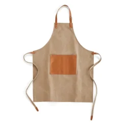 Gift Campaign Grembiule in tela stonewashed con dettagli in pelle vegana Rustic></noscript> Grembiuli Personalizzati