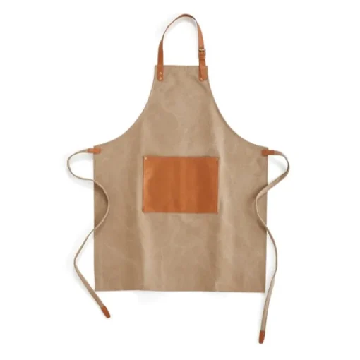 Gift Campaign Grembiule in tela stonewashed con dettagli in pelle vegana Rustic> Grembiuli Personalizzati